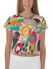 Abstract contemporary seamless pattern Women's All-Over Print Crop Tee