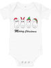 Christmas Cats Baby short sleeve one piece