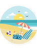 Beach Travel Bubble-free stickers