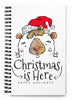 Christmas is Here Spiral notebook