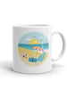 Beach Travel  White glossy mug